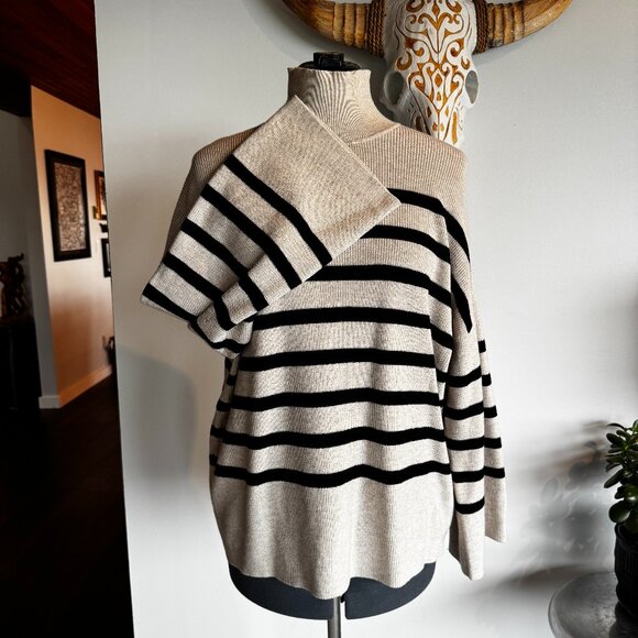 InWear Beige Striped Sweater - Medium - Picture 1 of 9